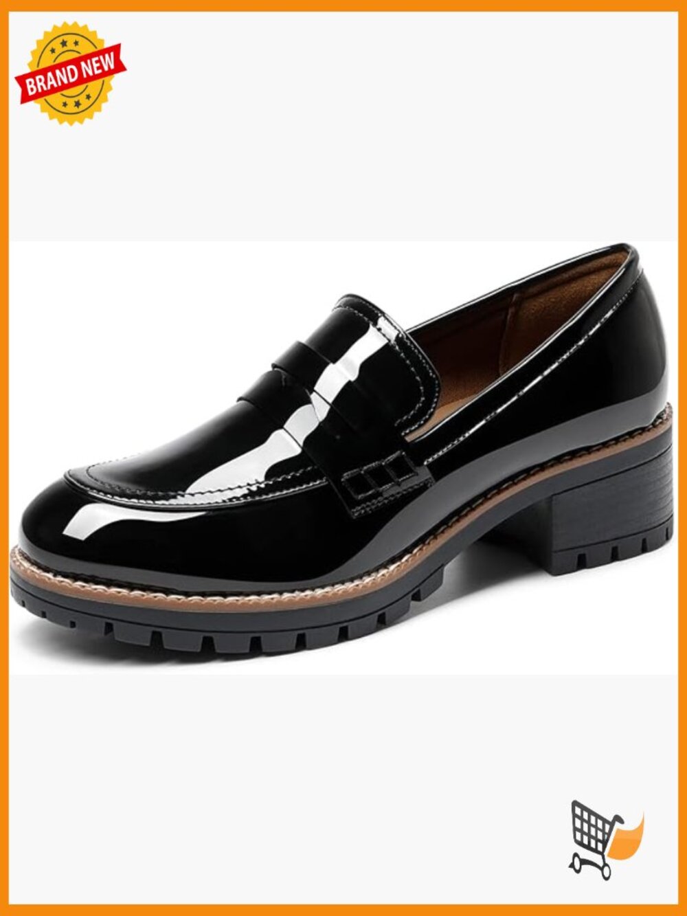 Platform Chunky Heeled Loafers Women Business Casual Slip-On Shoes